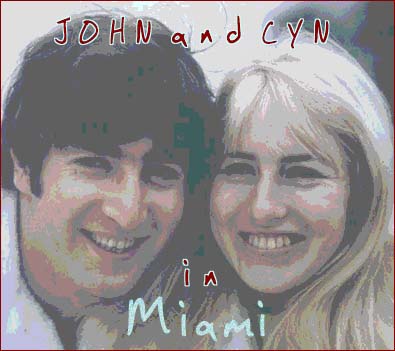 JOHN AND CYN IN MIAMI: When the Beatles made their stop in Miami on their first visit to the U.S. in February 1964, John Lennon�s wife, Cynthia, was along for the ride. This photo album is a collection of photos of the couple together during the Miami �vacation� trip.